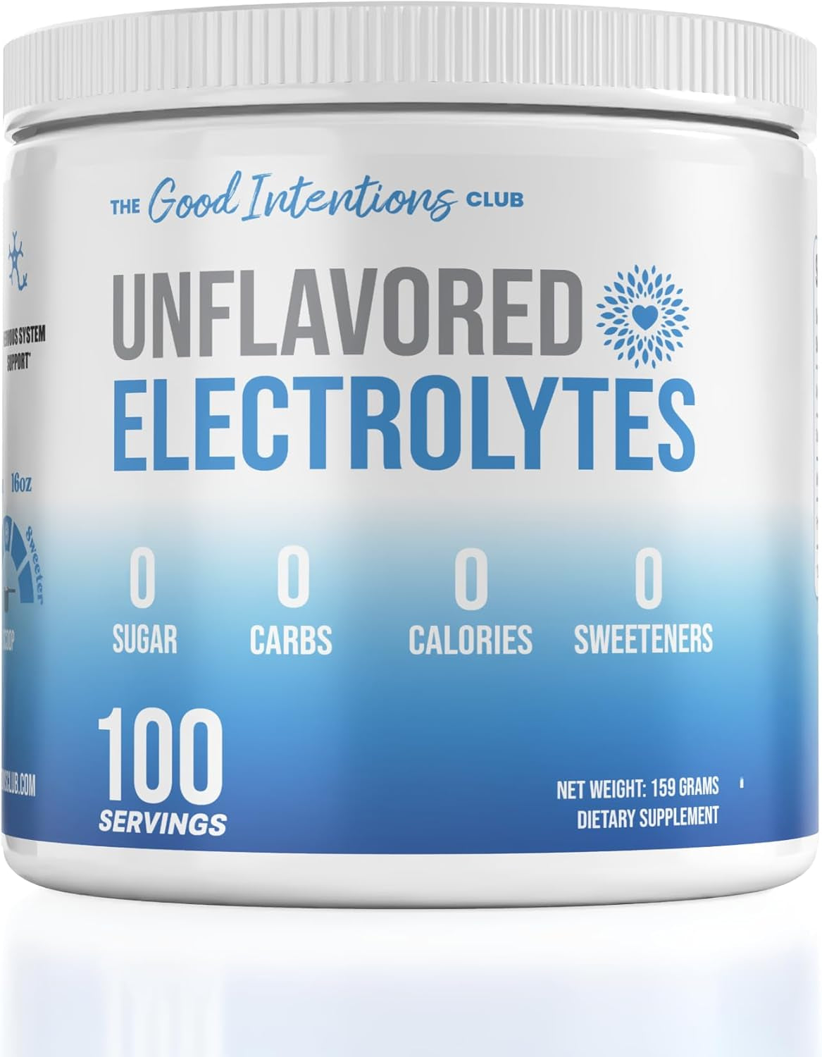 Unflavored Electrolytes - 100 Servings - Unflavored Electrolytes Powder - Unsweetened Electrolytes - Flavorless Electrolytes - Zero Carbs - Sugar Free - Zero Calories