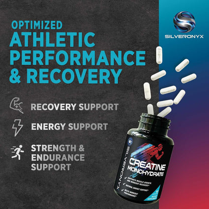 Creatine Monohydrate 3000mg per Serving - Micronized Formula for Enhanced Strength and Endurance - Supports Lean Muscle and Energy - All-Natural, Non-GMO Supplement - 60 Capsules Made in the USA