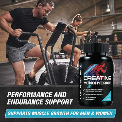 Creatine Monohydrate 3000mg per Serving - Micronized Formula for Enhanced Strength and Endurance - Supports Lean Muscle and Energy - All-Natural, Non-GMO Supplement - 60 Capsules Made in the USA